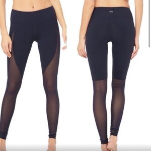 Alo Yoga Mesh Motion Leggings Starflower Blue Size Small